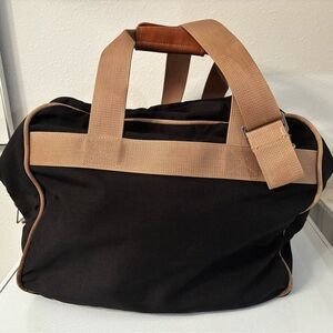 Stylish Black and Tan Men's Duffel Bag